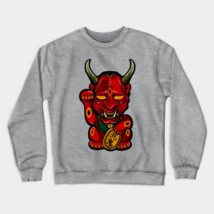 Devil Maneki Neko Crewneck Sweatshirt